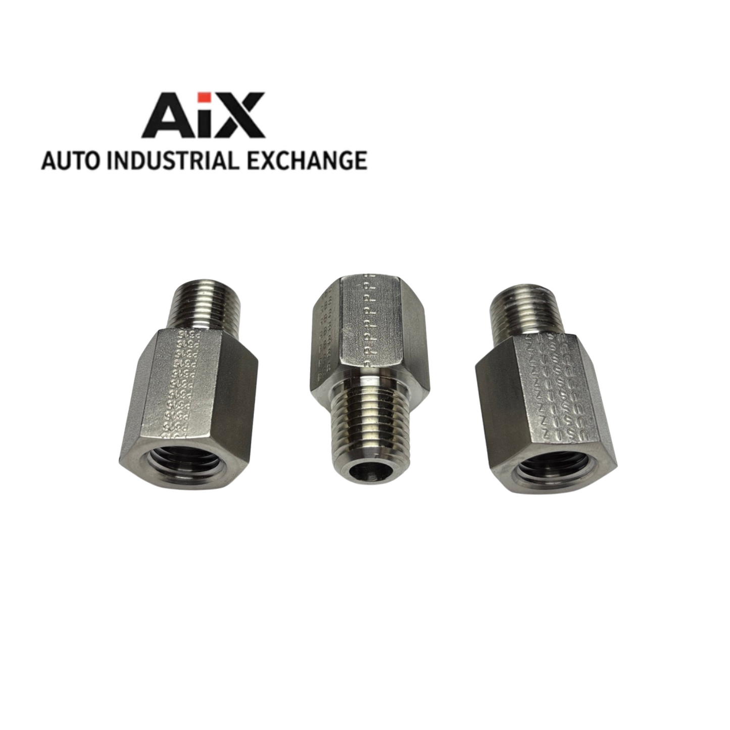 Lot of 3 Parker 1/4 FG-SS 6000 PSI Male NPT/NPTF Stainless Pipe Adapters