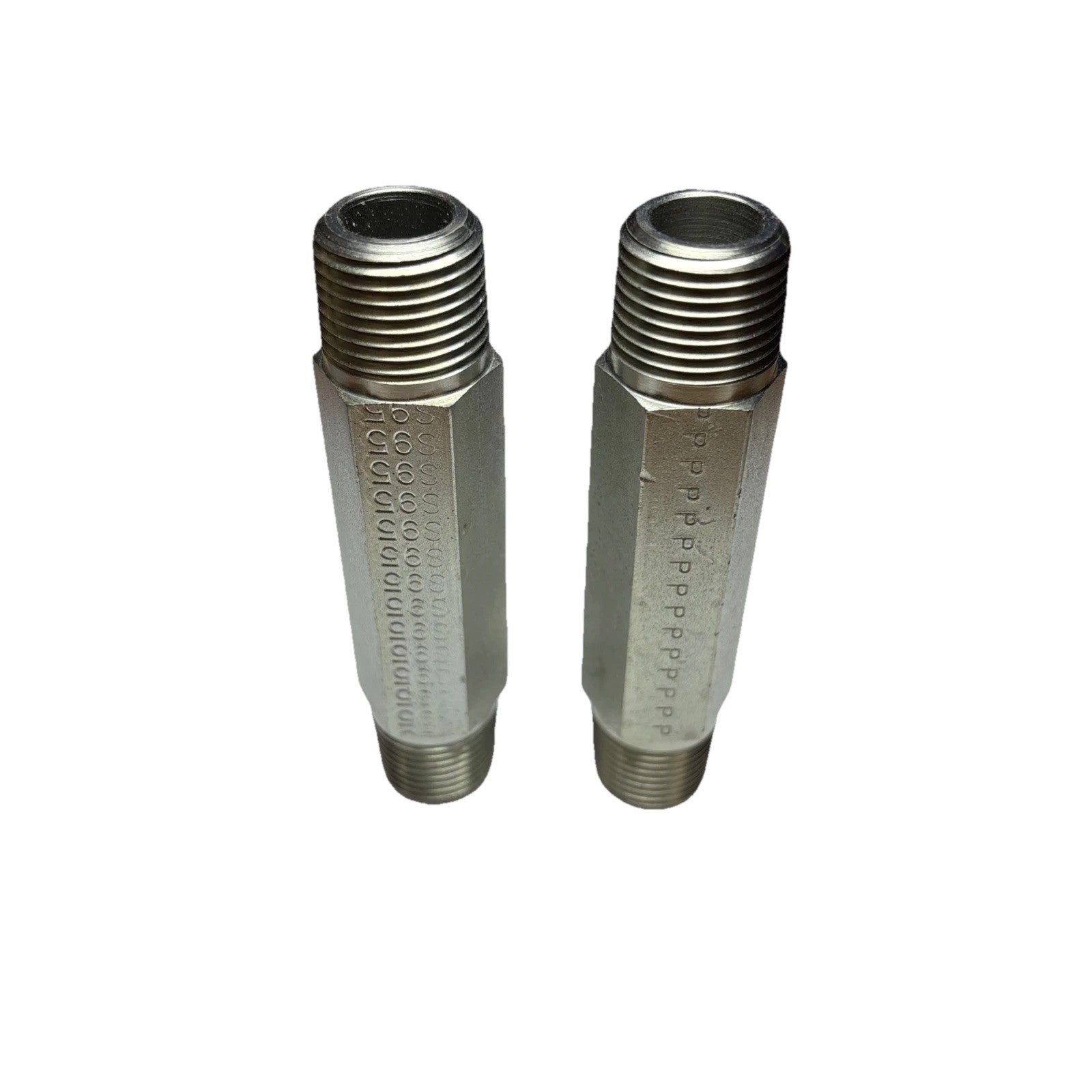 Lot of 2 Parker 1/2 X 4.0 FFF-S NPTF Threaded Steel Nipple Fitting 6000 PSI