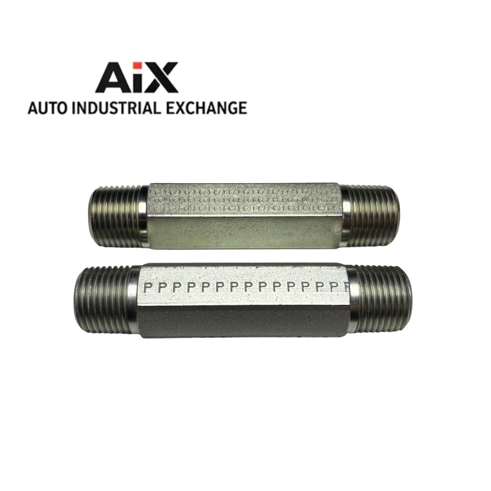 Lot of 2 Parker 1/2 X 4.0 FFF-S NPTF Threaded Steel Nipple Fitting 6000 PSI