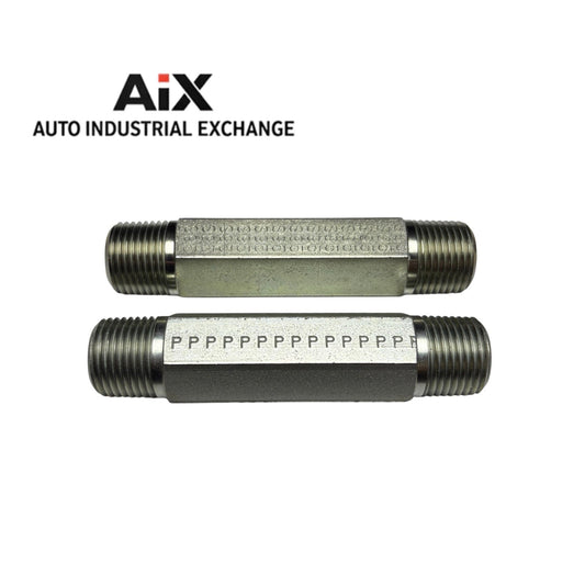 Lot of 2 Parker 1/2 X 4.0 FFF-S NPTF Threaded Steel Nipple Fitting 6000 PSI