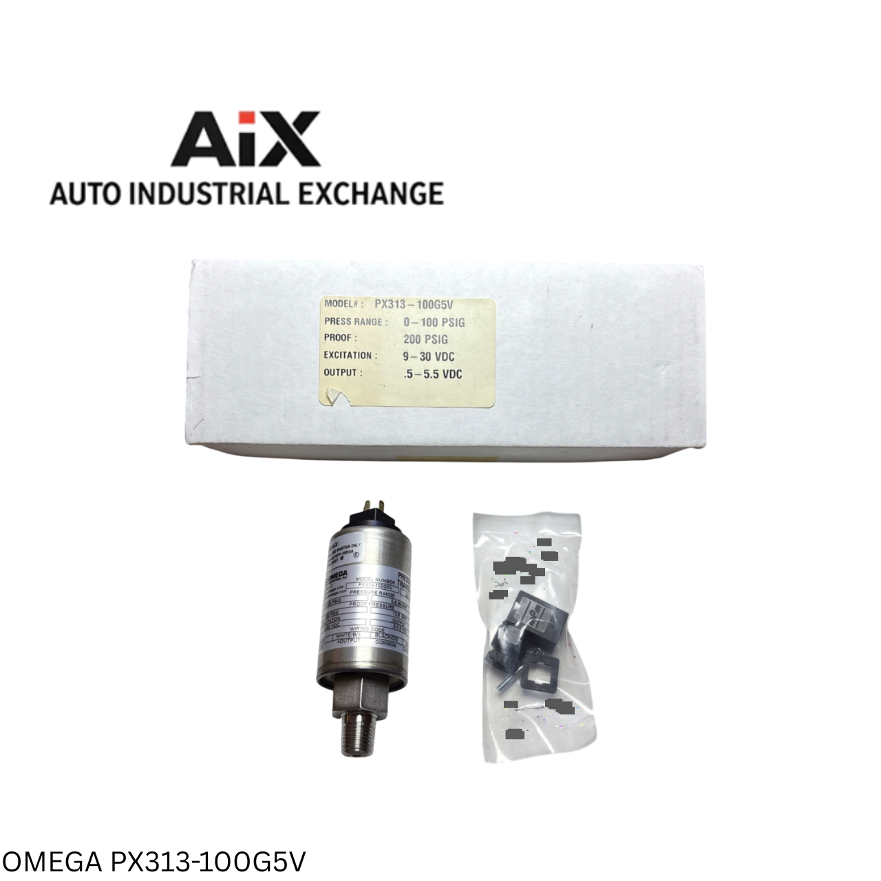 Omega PX313-100G5V Pressure Transducer 1/4" NPT 13,000 PSI 5V Output SS