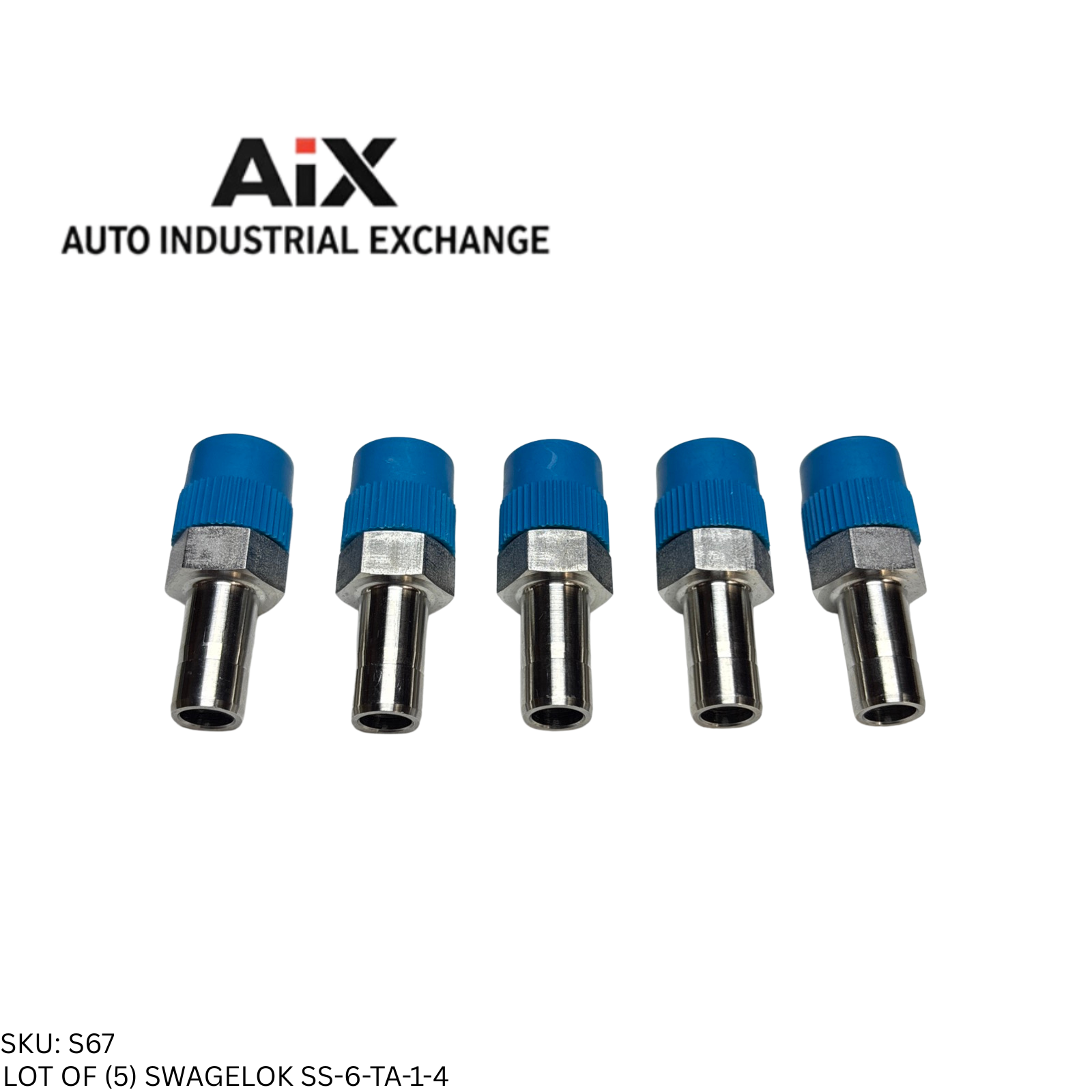 Lot of 5 Swagelok SS-6-TA-1-4 Stainless Steel Male Adapter 3/8 x 1/4 NPT
