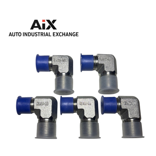 Lot of 5 Aeroquip FBM2626 -8AN x 1/2” NPT 90° Elbow Adapter Steel | Eaton