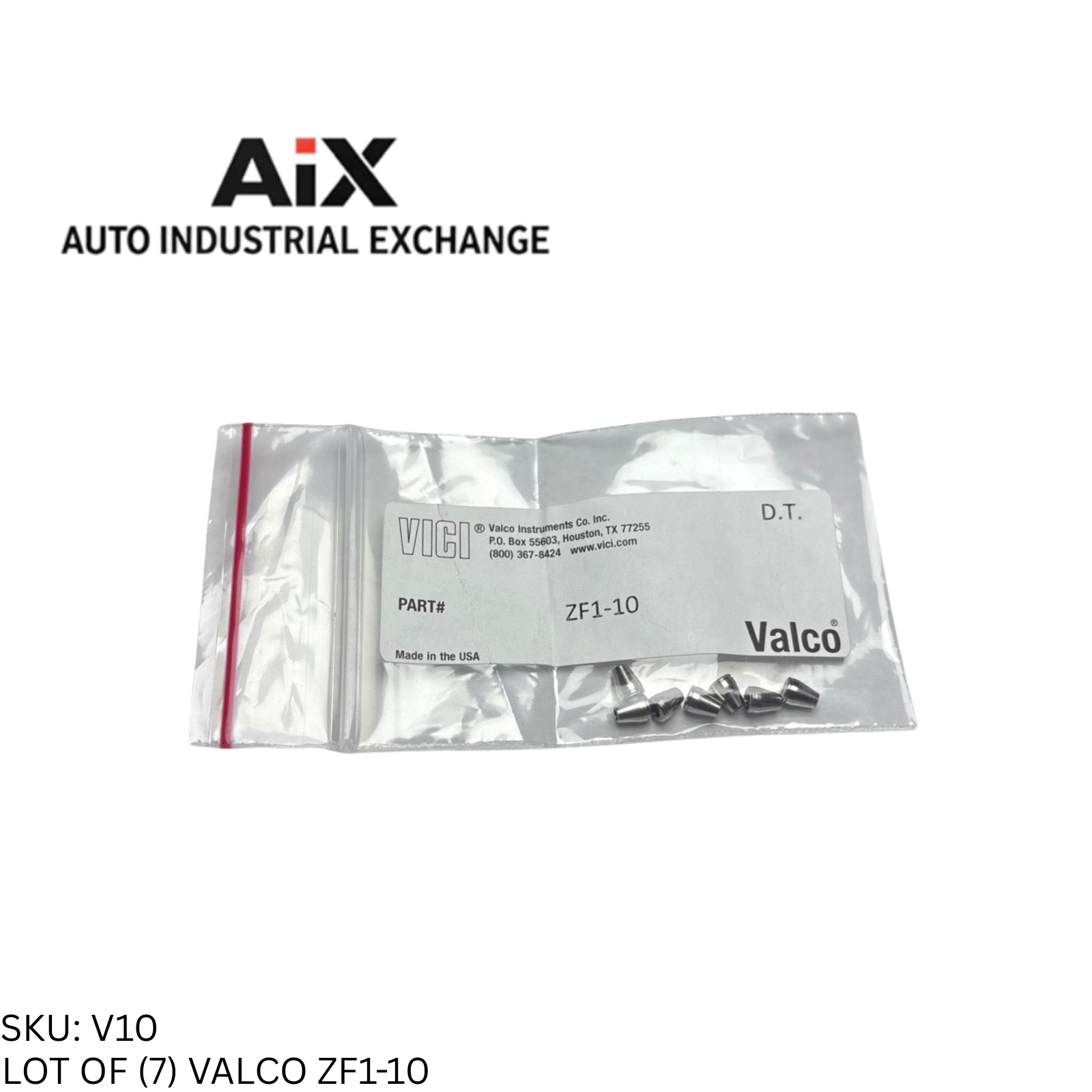 Lot of 10 Vici Valco ZF1-10 Ferrules 1/16" 303 Stainless Steel Tube Fittings