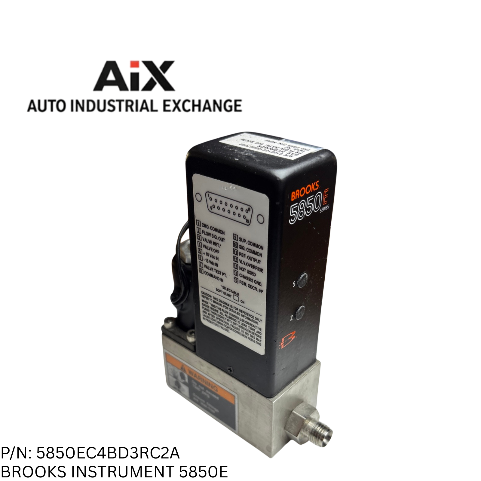 Brooks Instrument 5850E Mass Flow Controller Type 0–1000 SLPM 1500 PSI