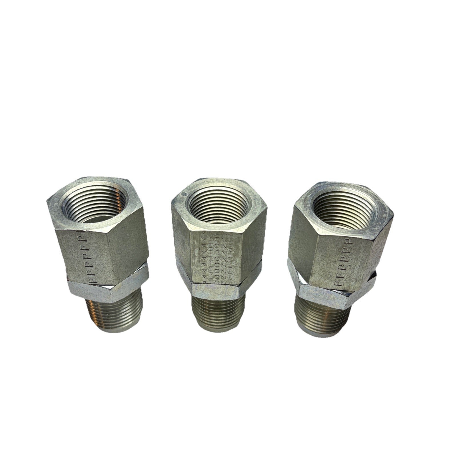 Lot of 3 Parker 12 WGTX-WLN-S JIC 3/4 Flare Bulkhead to 3/4 NPT Adapter Fitting