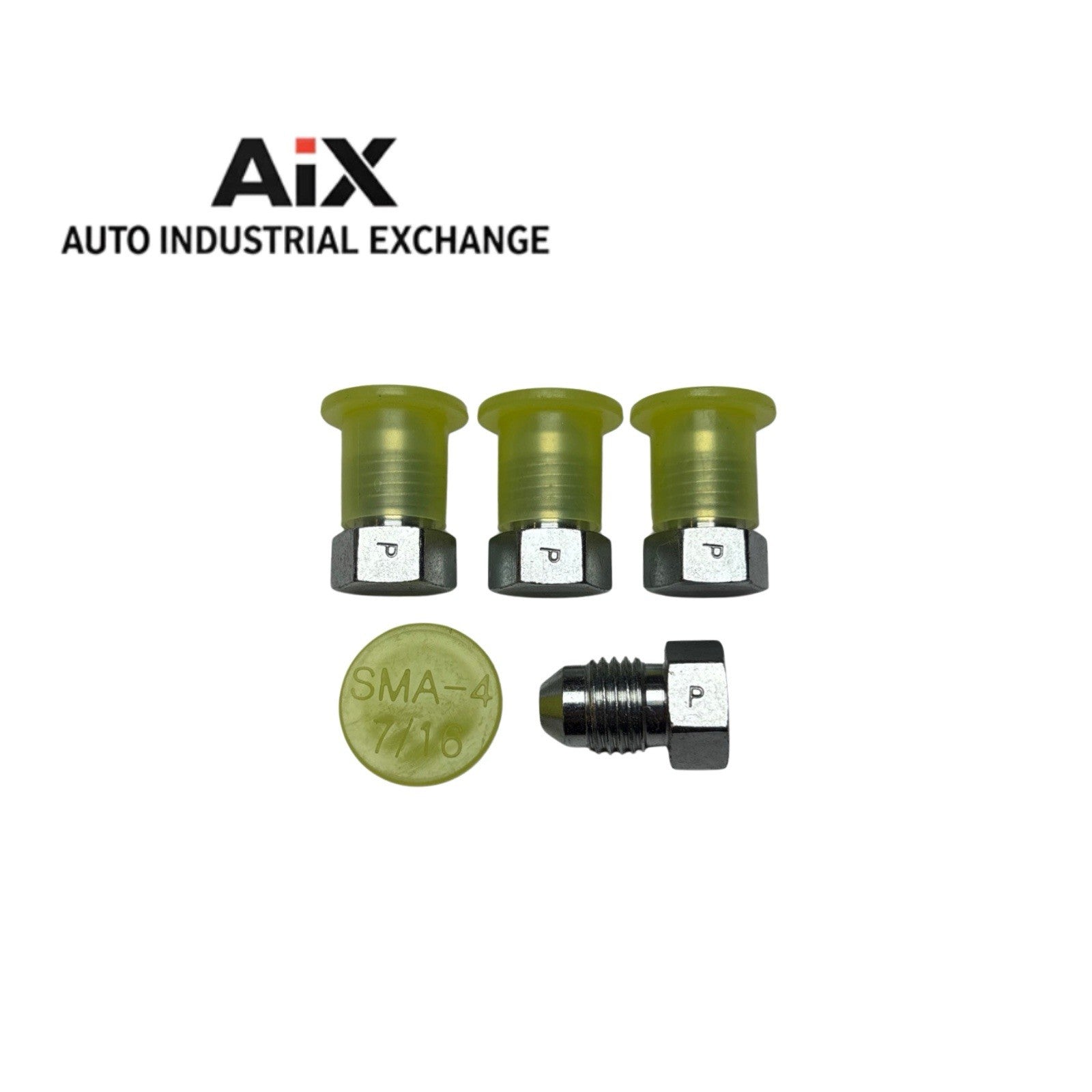 Lot of 4 Parker 4 PNTX-S Steel JIC 1/4” Male Flare Plug Triple-Lok Fittings