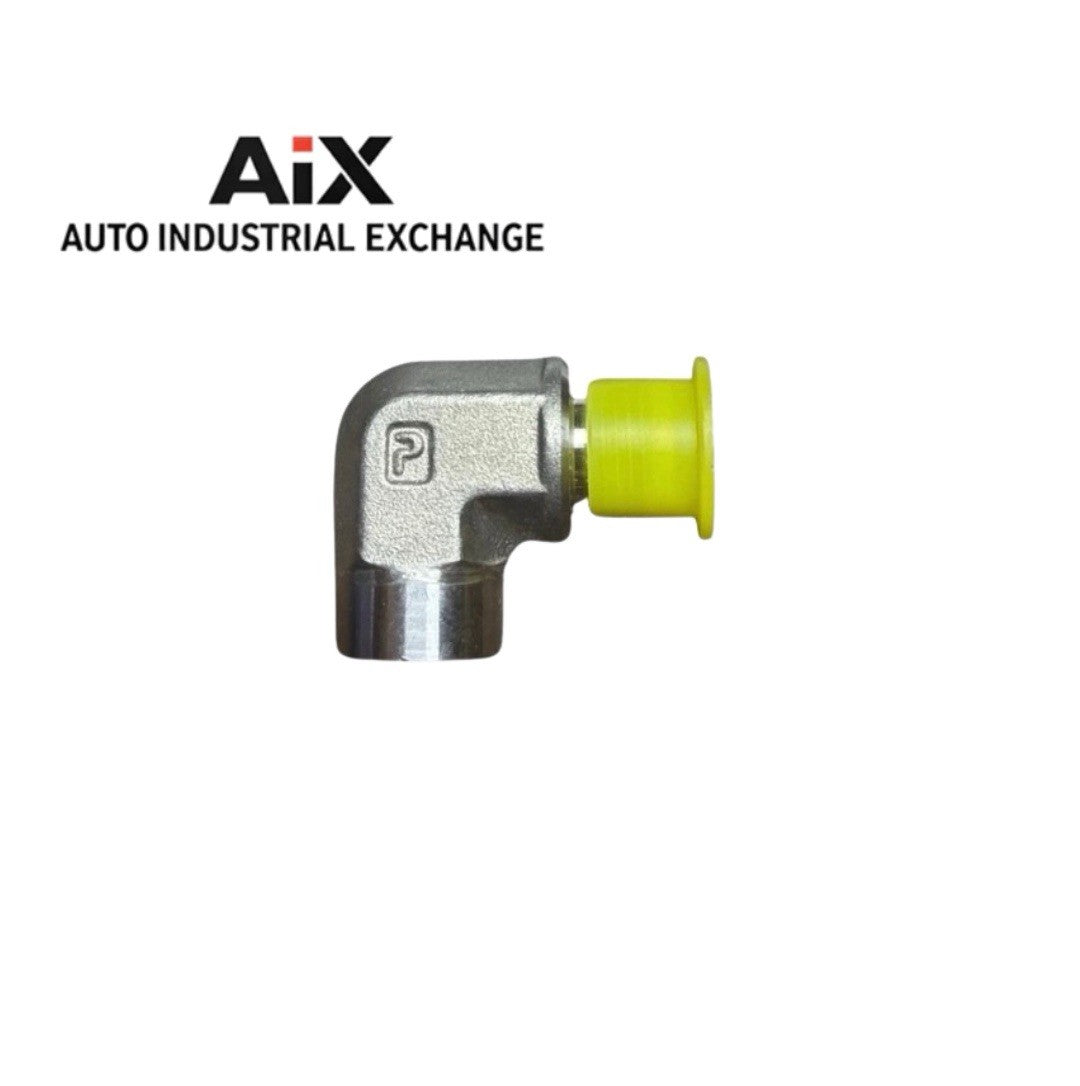 Lot of 3 Parker 6-6 DTX-SS JIC 37° Flare Elbow Adapters 3/8 Tube x 3/8 NPT SS