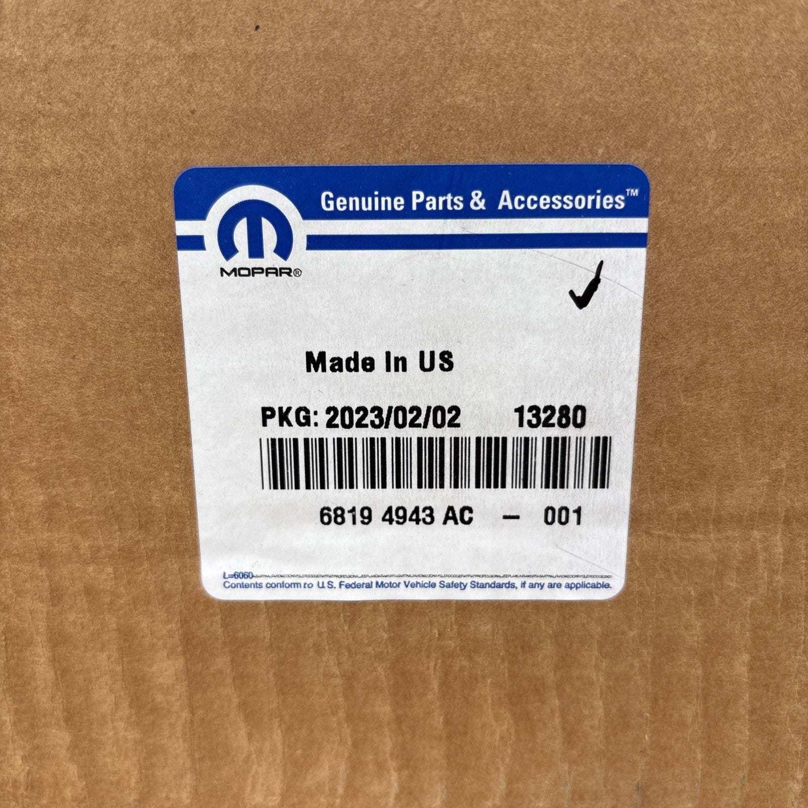 Mopar 68194943AC Sunroof Frame – OEM Genuine Factory New for 2014–2023 Cherokee