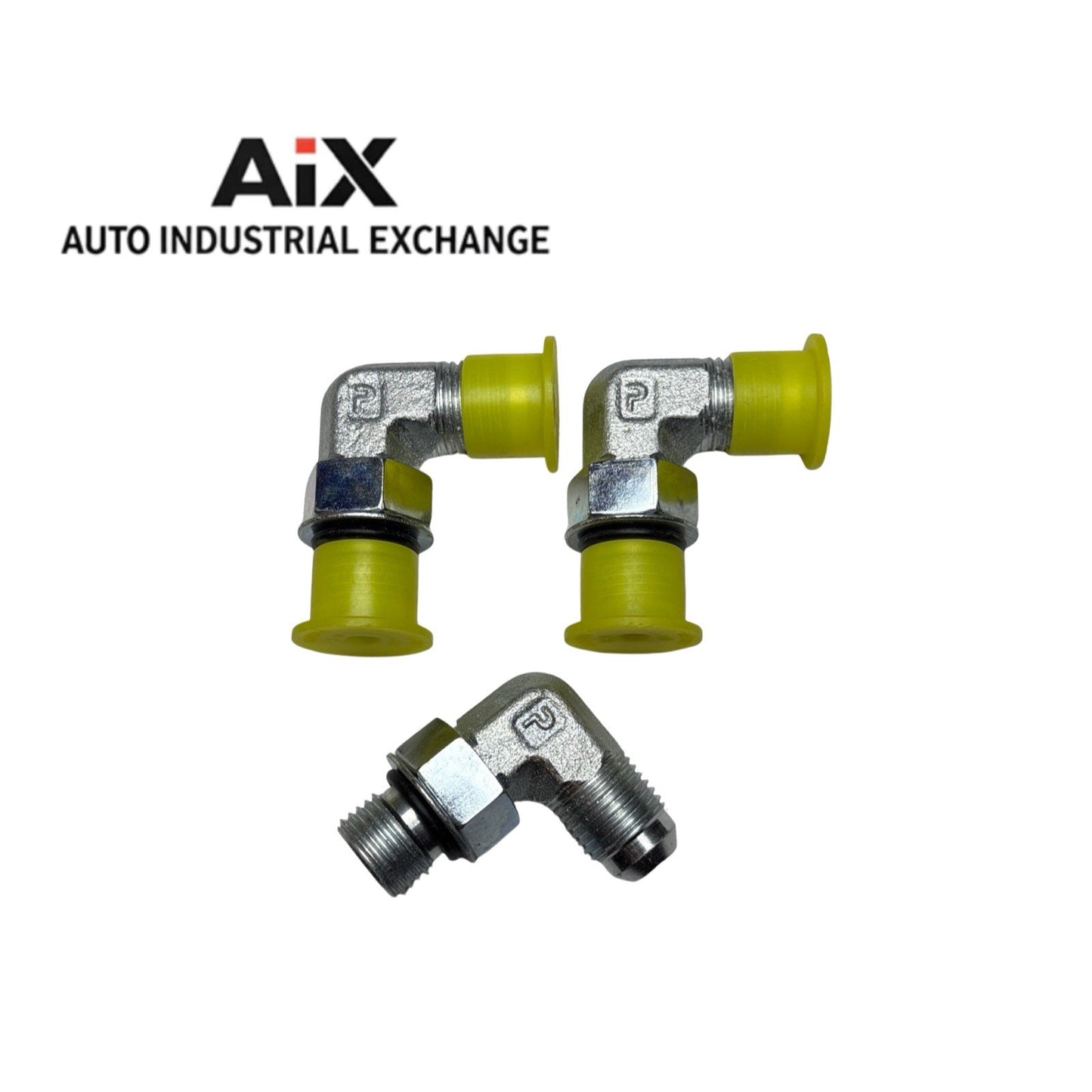 Parker 6 C50X-S JIC 3/8” x 9/16-18 Steel Elbow Fitting 37° Flare Lot of 3