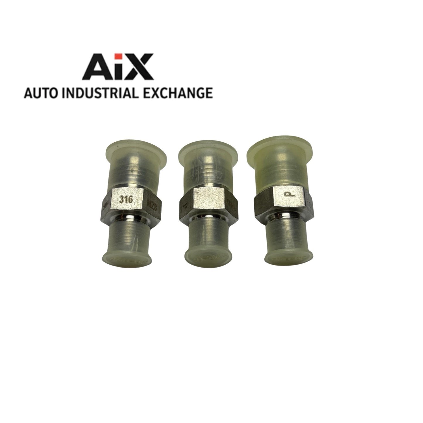 (3) Parker 6-2 FTX-SS 37° JIC Flare x 1/8” NPT Male Triple-Lok® Adapter SS USA