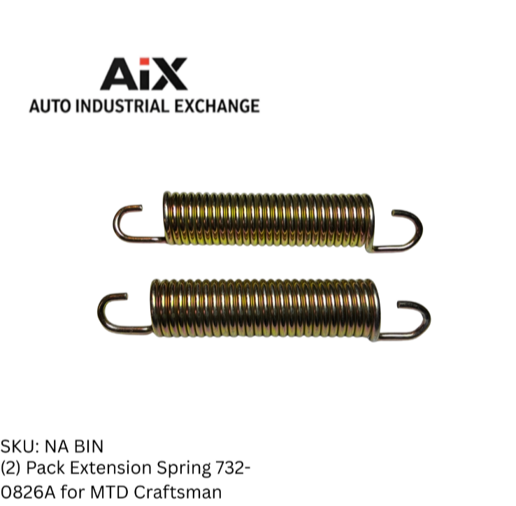 Dvparts Lawn Mower 2 Pack Extension Spring 732-0826A For MTD Craftsman