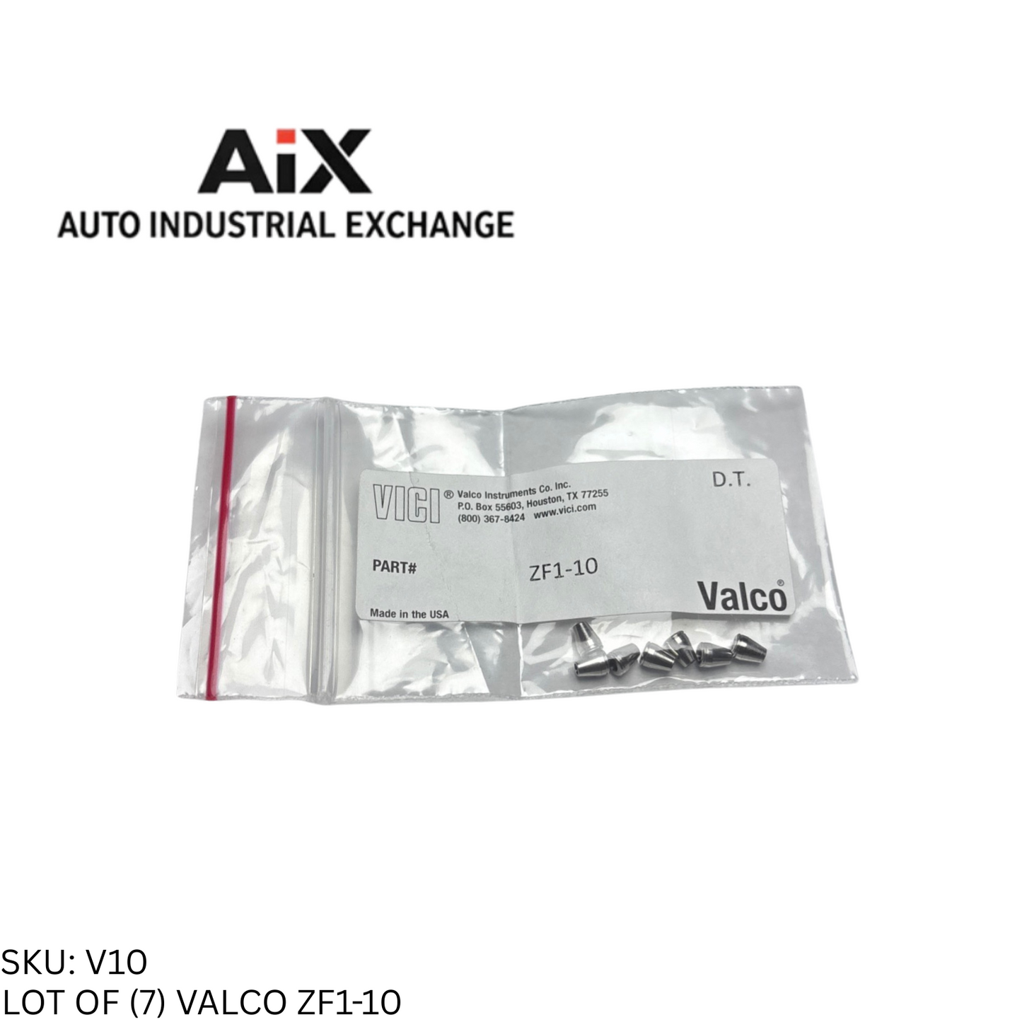 Lot of 7 Vici Valco ZF1-10 Ferrules 1/16" 303 Stainless Steel Tube Fittings