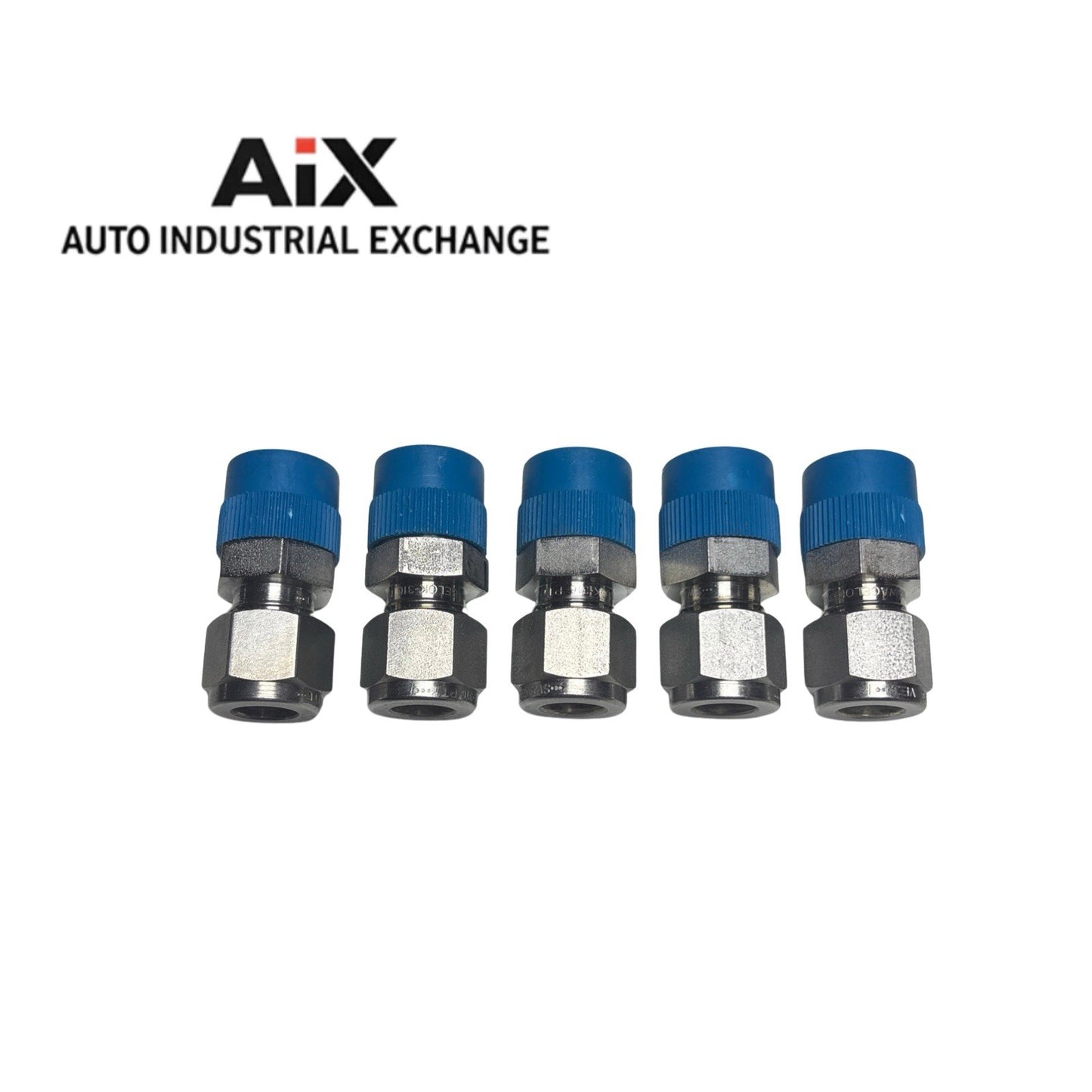 Lot of 5 Swagelok SS-600-1-6 3/8” Tube x 3/8” Male NPT Fittings Stainless Steel