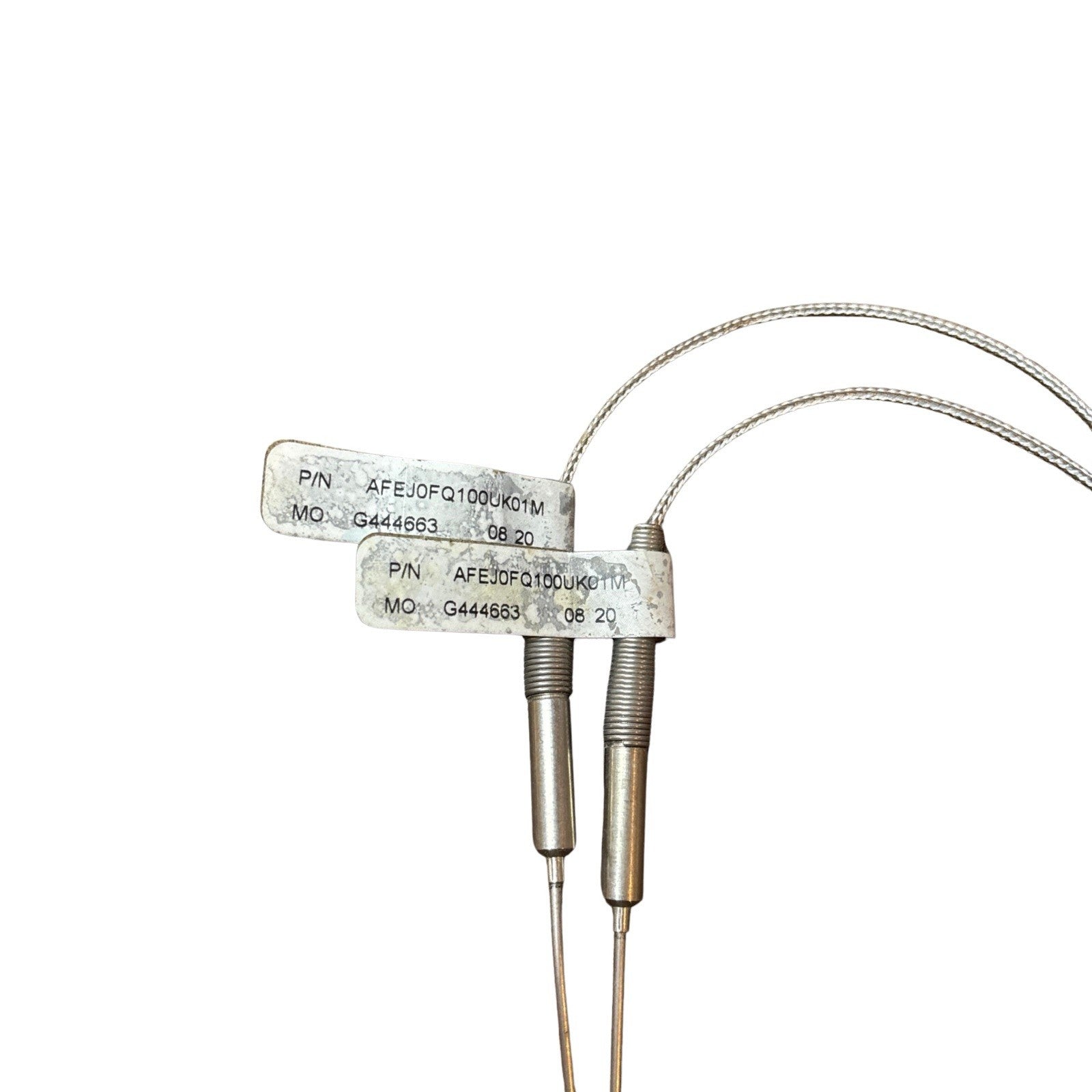 2x Watlow Type K Thermocouples AFEJ0FQ100UK01M SS Sheath Mini Plug Sensor