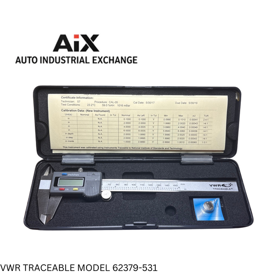 VWR Traceable Model 62379-531 Digital Calipers 0–6" w/ Case & Cal Cert