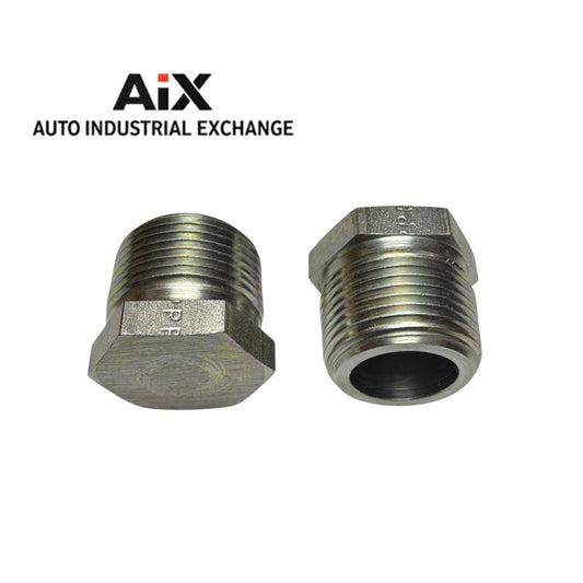 Lot of 2 Parker 1 HP-S Hex Head Pipe Plug 1-11 1/2 NPTF Steel