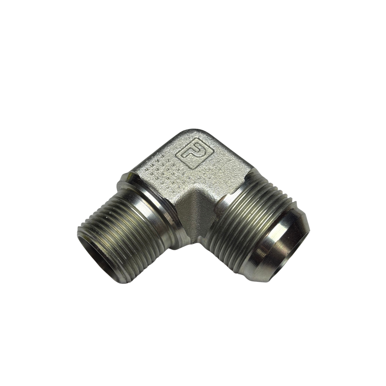 Lot of 2 Parker 16-12CTX-S 4000 PSI Steel 90° Elbow 37° Flare x Male NPT