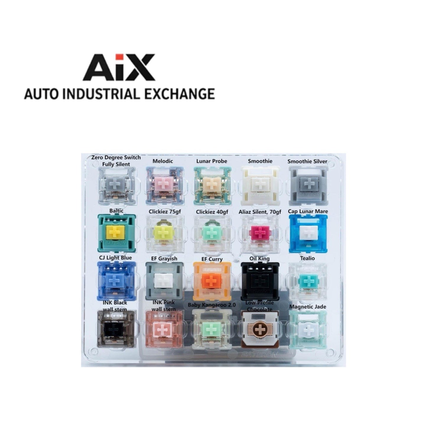 GATERON Keyboard Switch Tester 20pcs MX Mechanical Switches Mixed Variety Pack