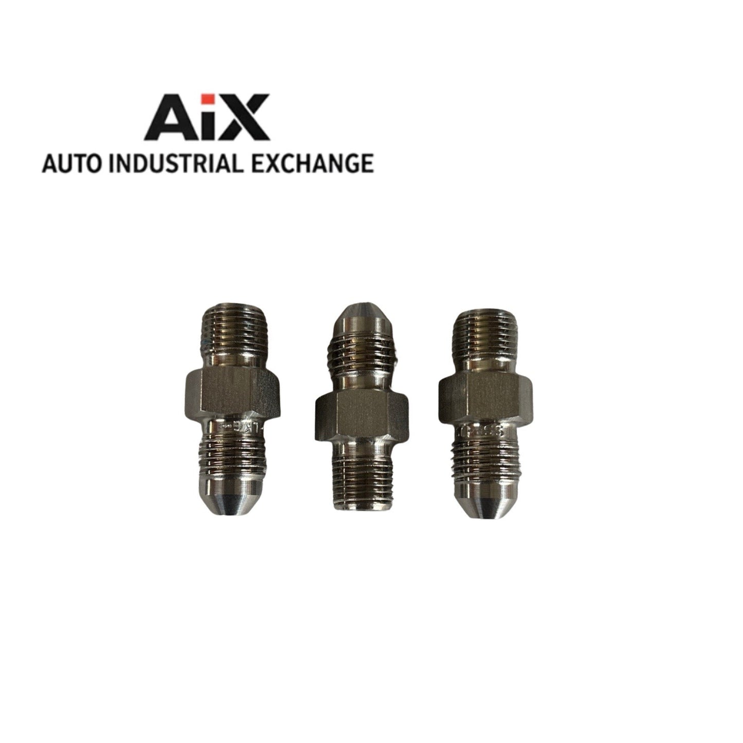 Lot of 3 SSP J6-2C 1/8 JIC Flare x 1/8 NPT 316 Stainless Straight Connector