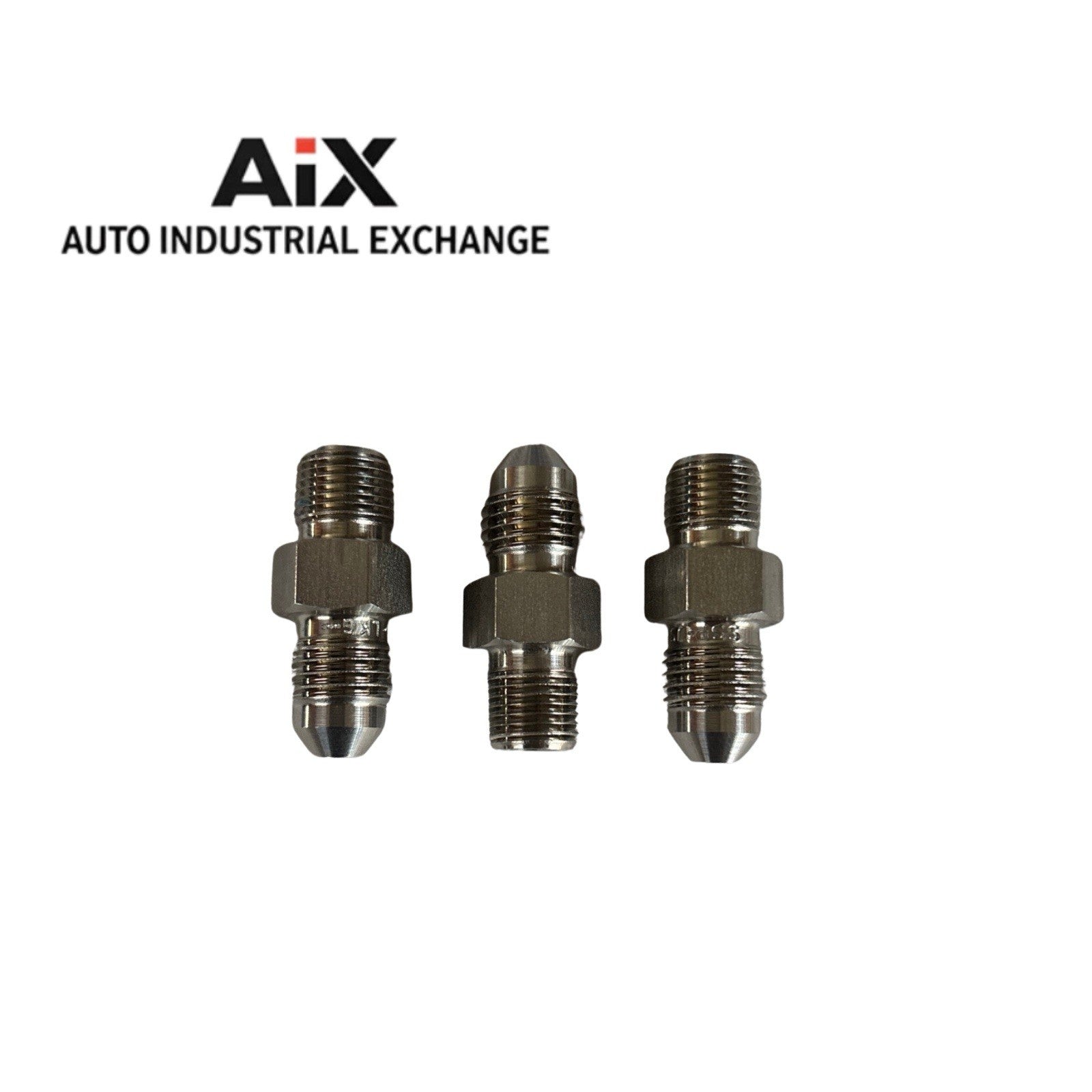 Lot of 3 SSP J6-2C 1/8 JIC Flare x 1/8 NPT 316 Stainless Straight Connector