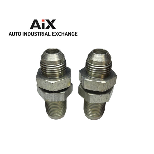 Lot of 2 Parker 8 WTX-WLN-S 1/2” Triple-Lok 37° Flare Bulkhead Union Fitting