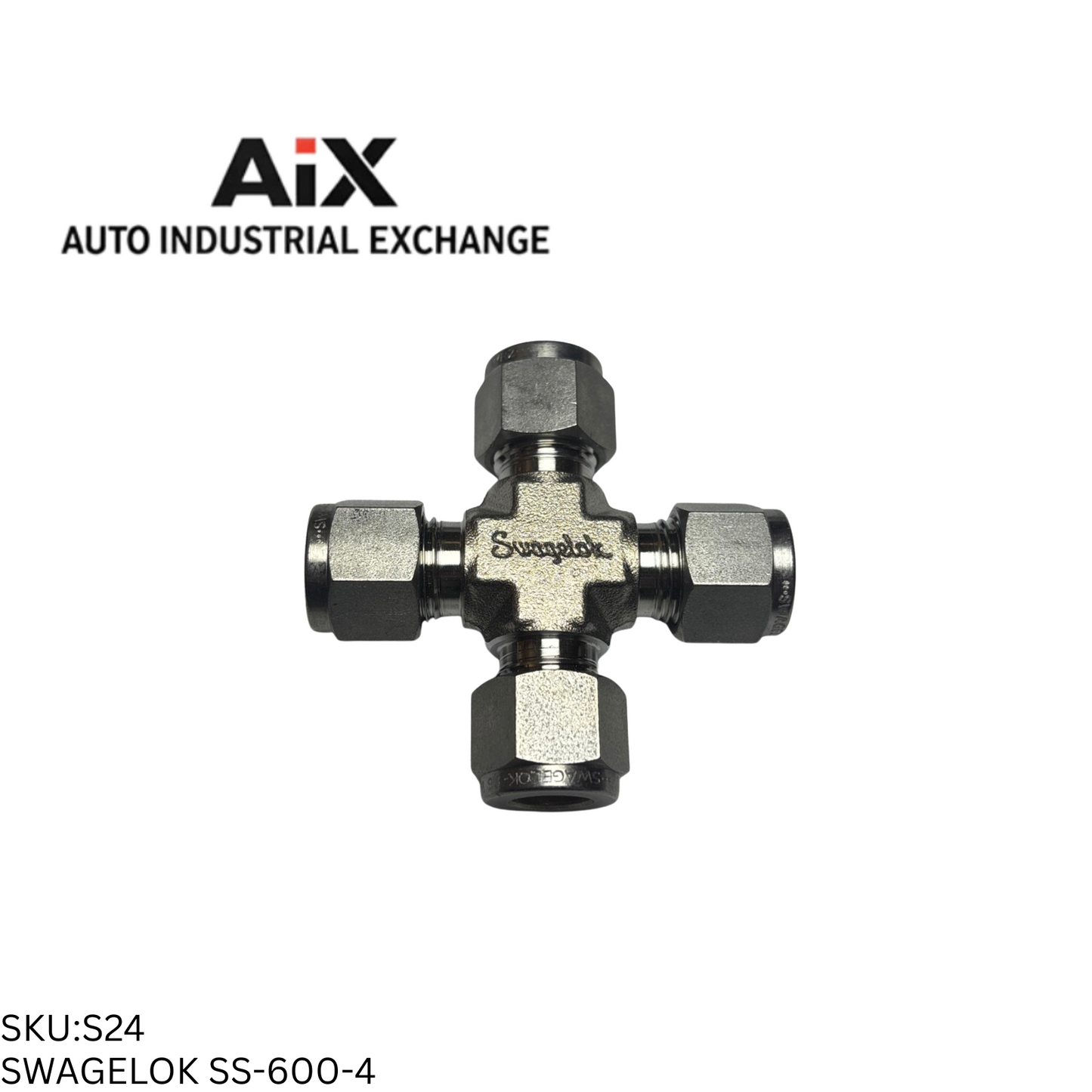 Swagelok SS-600-4 Tube Fitting Union Cross 3/8" Tube OD Stainless Steel