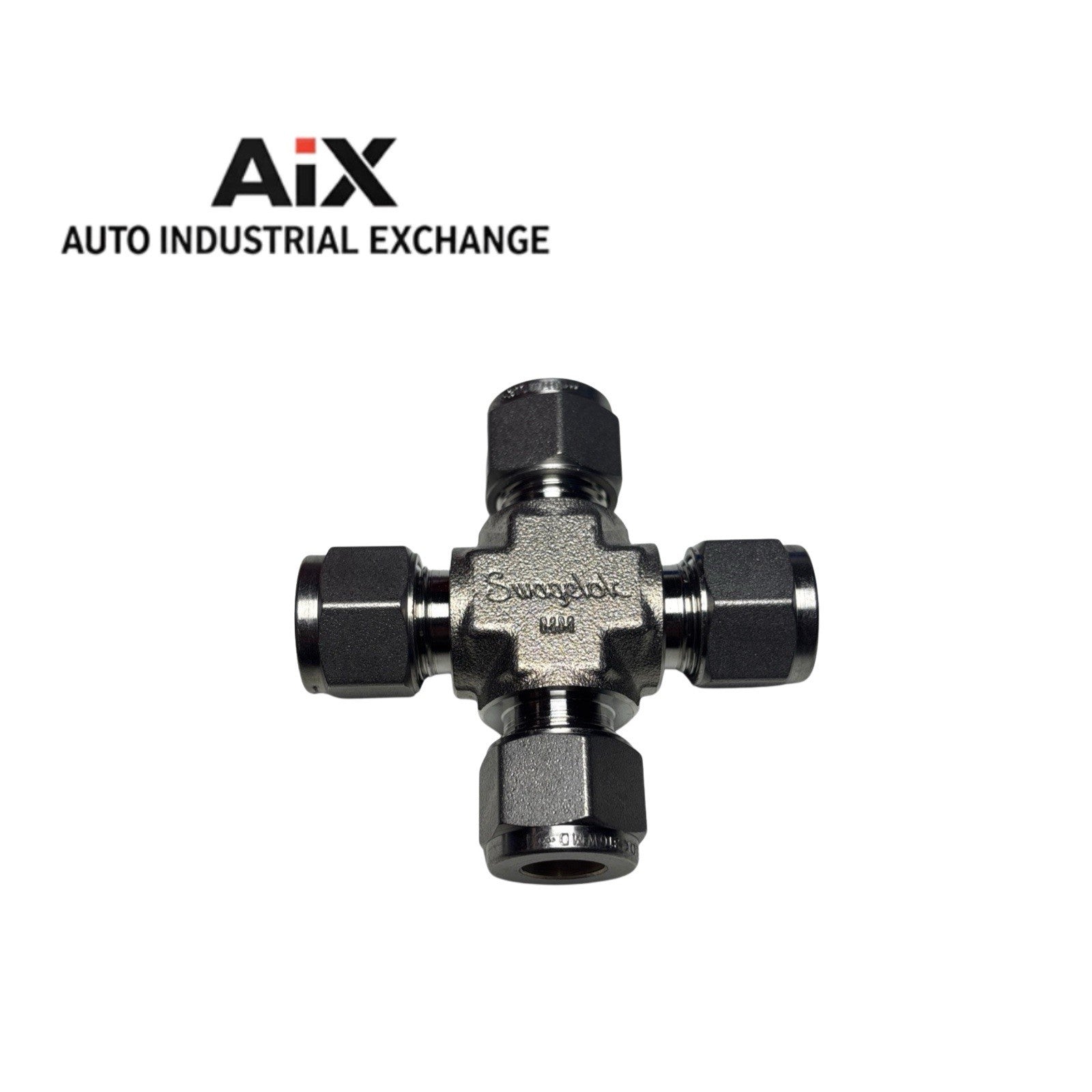 Swagelok SS-10M0-4 10mm Union Cross Tube Fitting 316 Stainless Steel