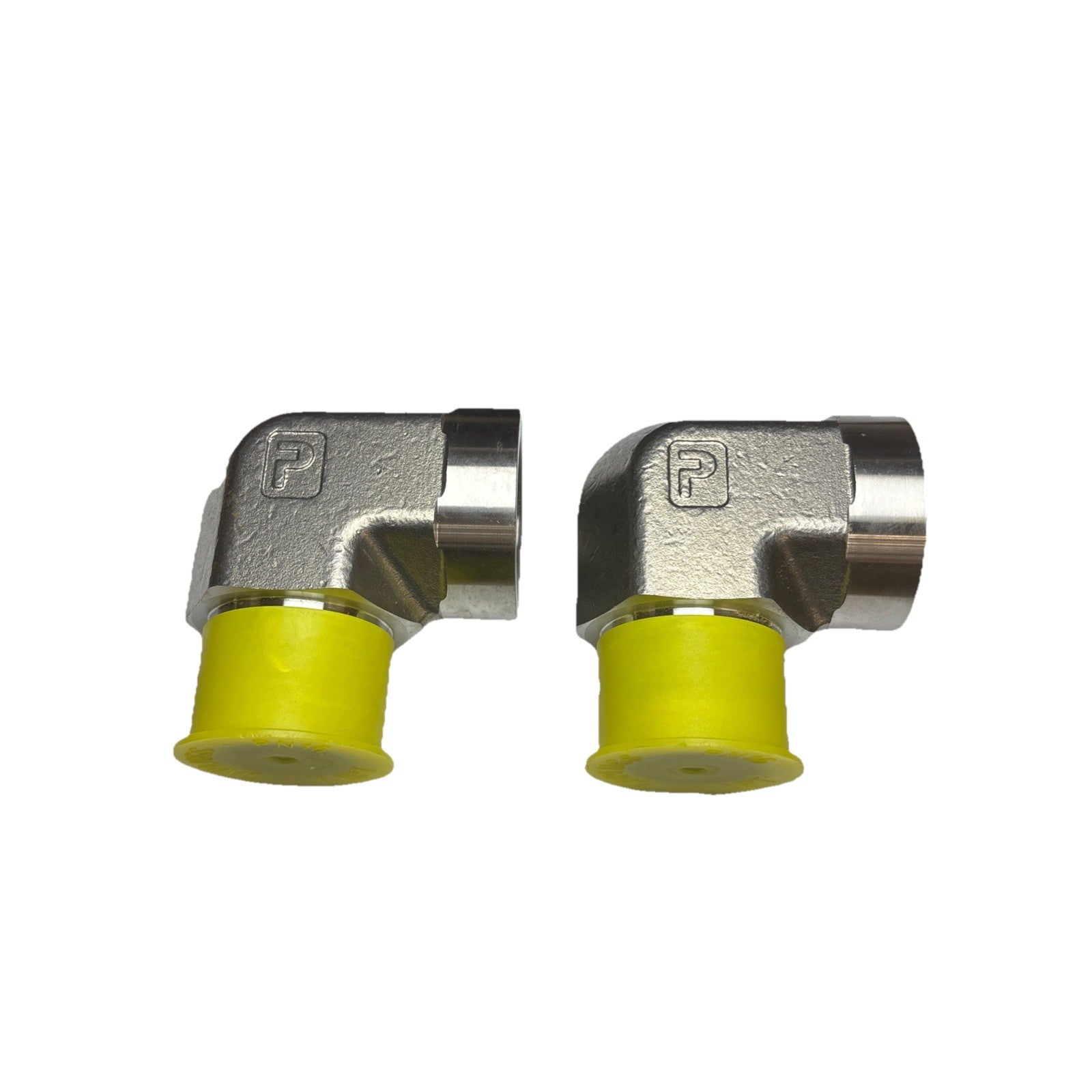 Lot of 2 Parker 1 CD-SS 90° Elbow NPT Pipe Fittings 1” Male x 1” Female SS