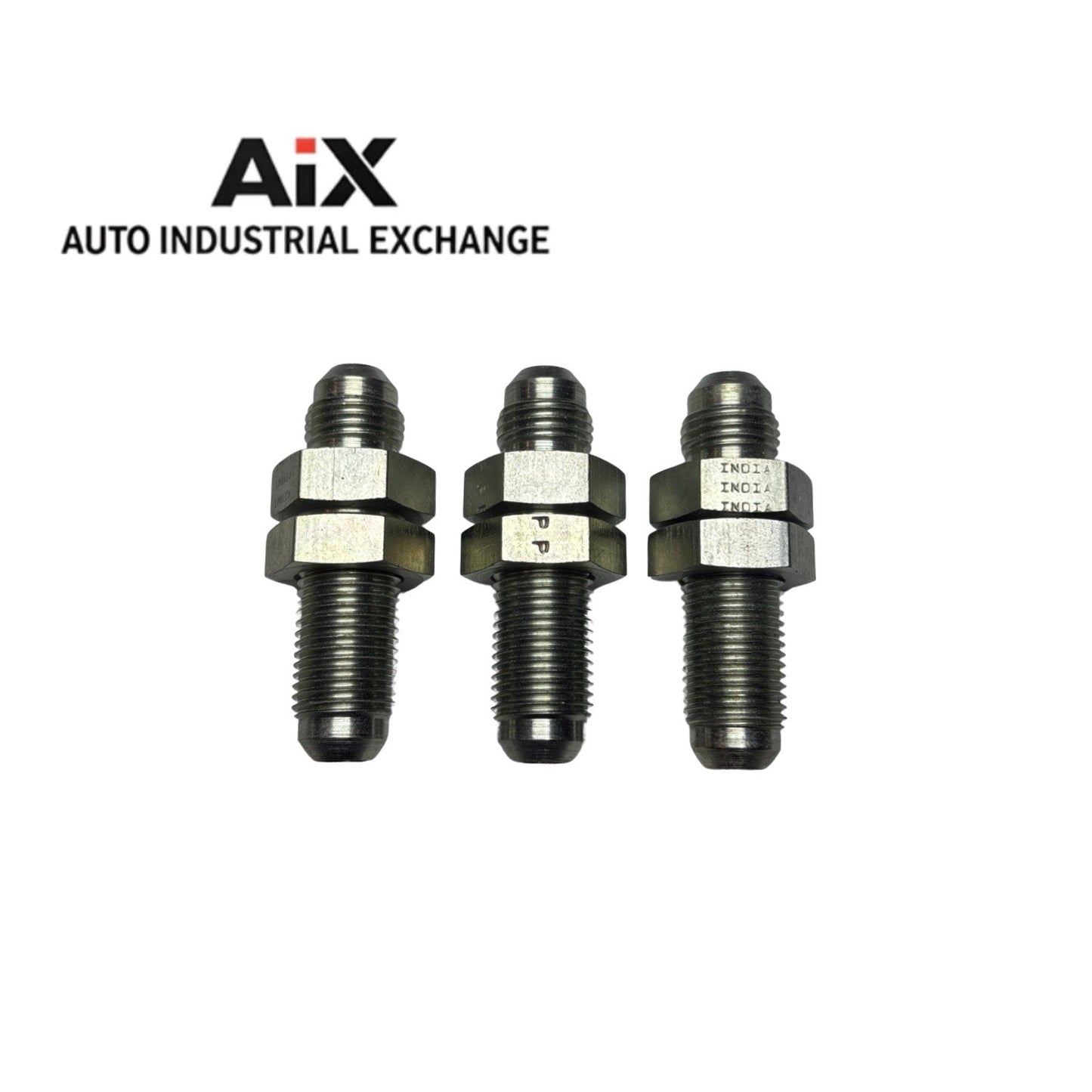 Lot of 3 Parker 6 WTX-WLN-S 3/8” Triple-Lok 37° Flare JIC Bulkhead Adapters