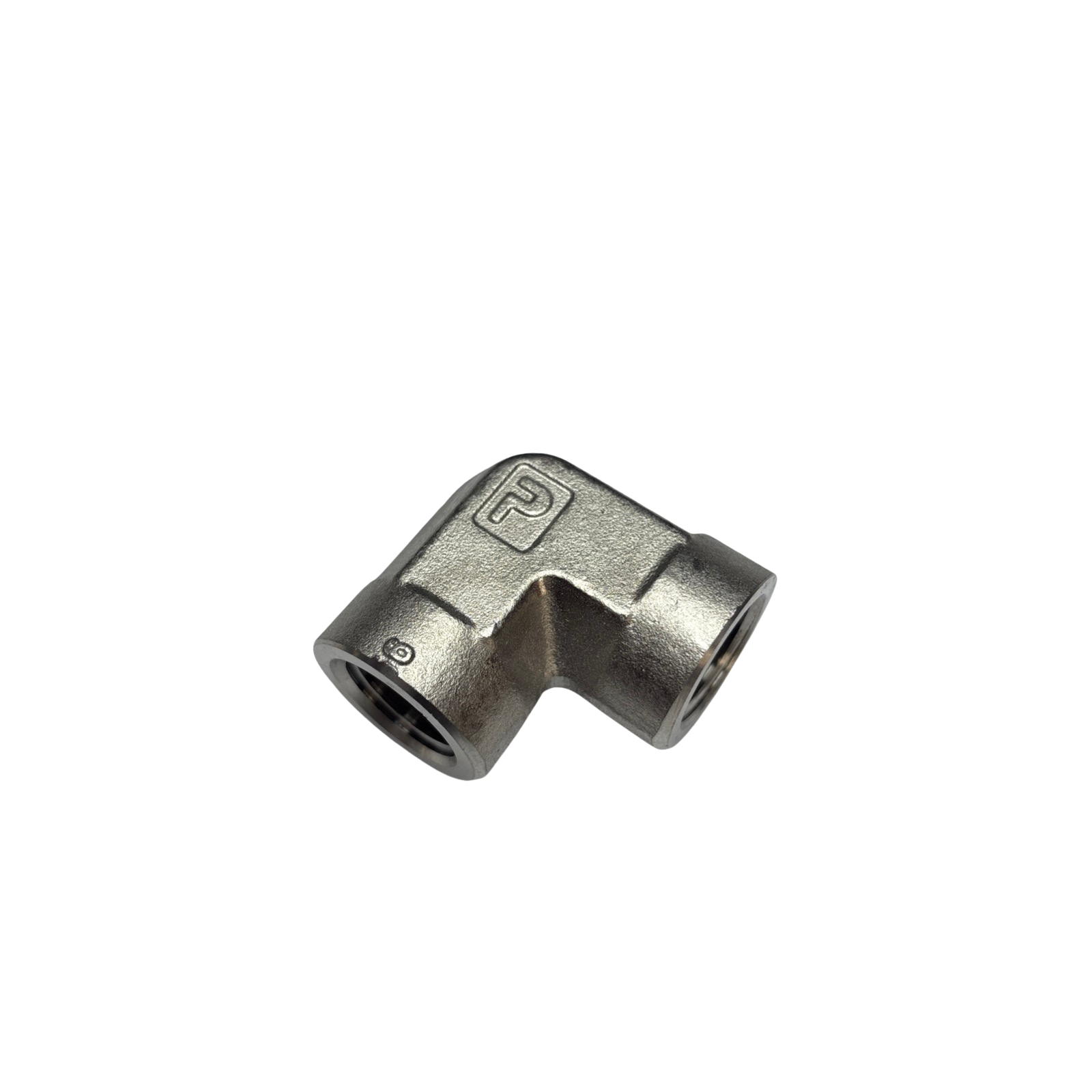 Lot of 2 Parker 3/8 DD-SS 4500 PSI Stainless Steel 90° Elbow NPTF Fittings