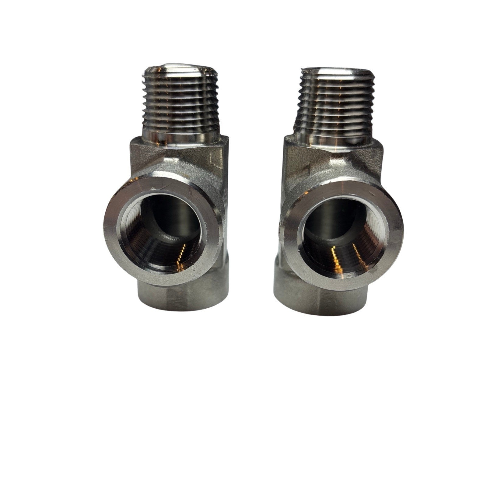 Lot of 2 Parker 1/2 MRO-SS Male Run Tees 1/2” NPT SS Pipe Fitting 3000 PSI