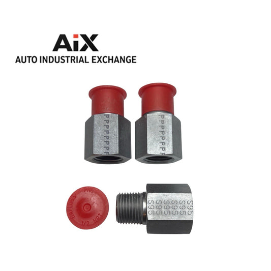 Lot of 3 Parker 1/2” FG-S NPT Pipe Fittings Male to Female NPT Steel 5000 PSI