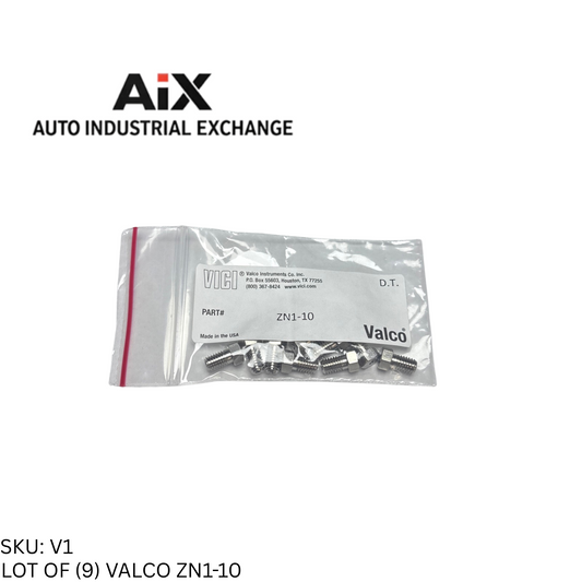 Lot of 9 Valco ZN1-10 Stainless Steel Internal Nuts 1/16 Fitting 20000 PSI