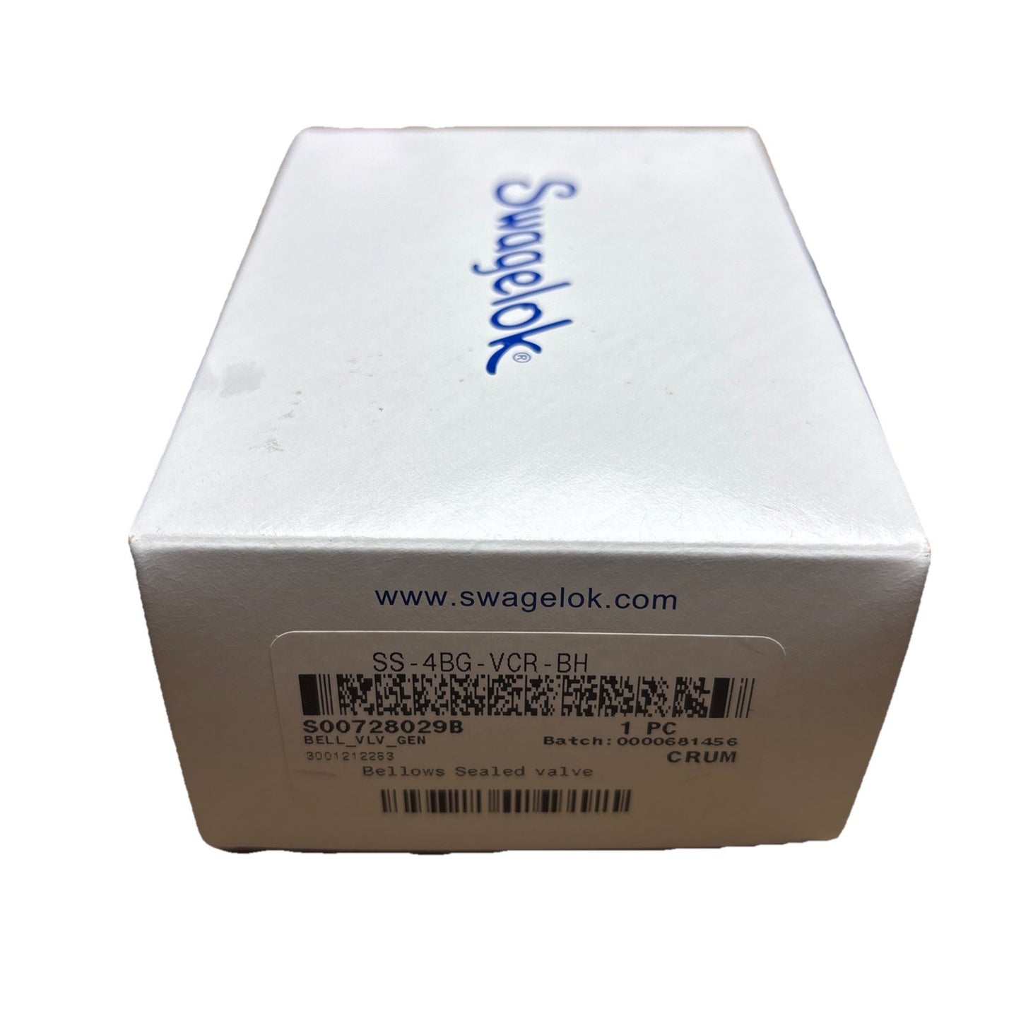 Swagelok SS-4BG-VCR-BH Bellows Valve 1/4” VCR Stainless Steel NOS