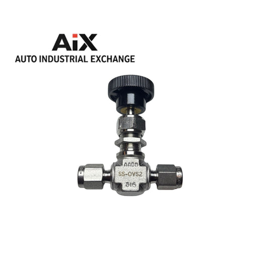 Whitey SS-OVS2 1/8” Tube Needle Valve 316 Stainless Steel Swagelok Compression