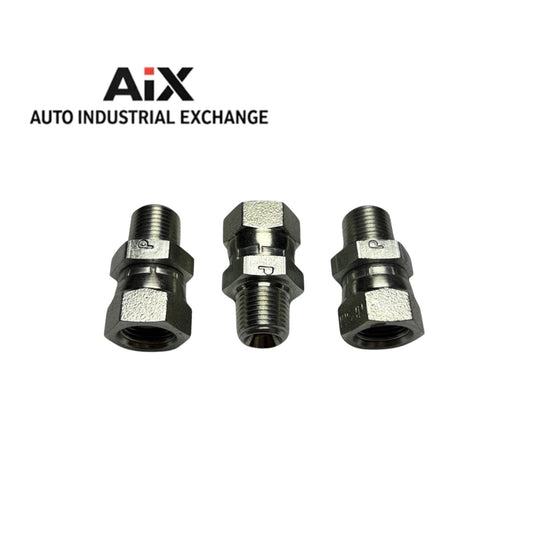 Lot of 3 Parker 0107-2-2 NPT Male x NPSM Female Swivel 1/8” Pipe Adapter