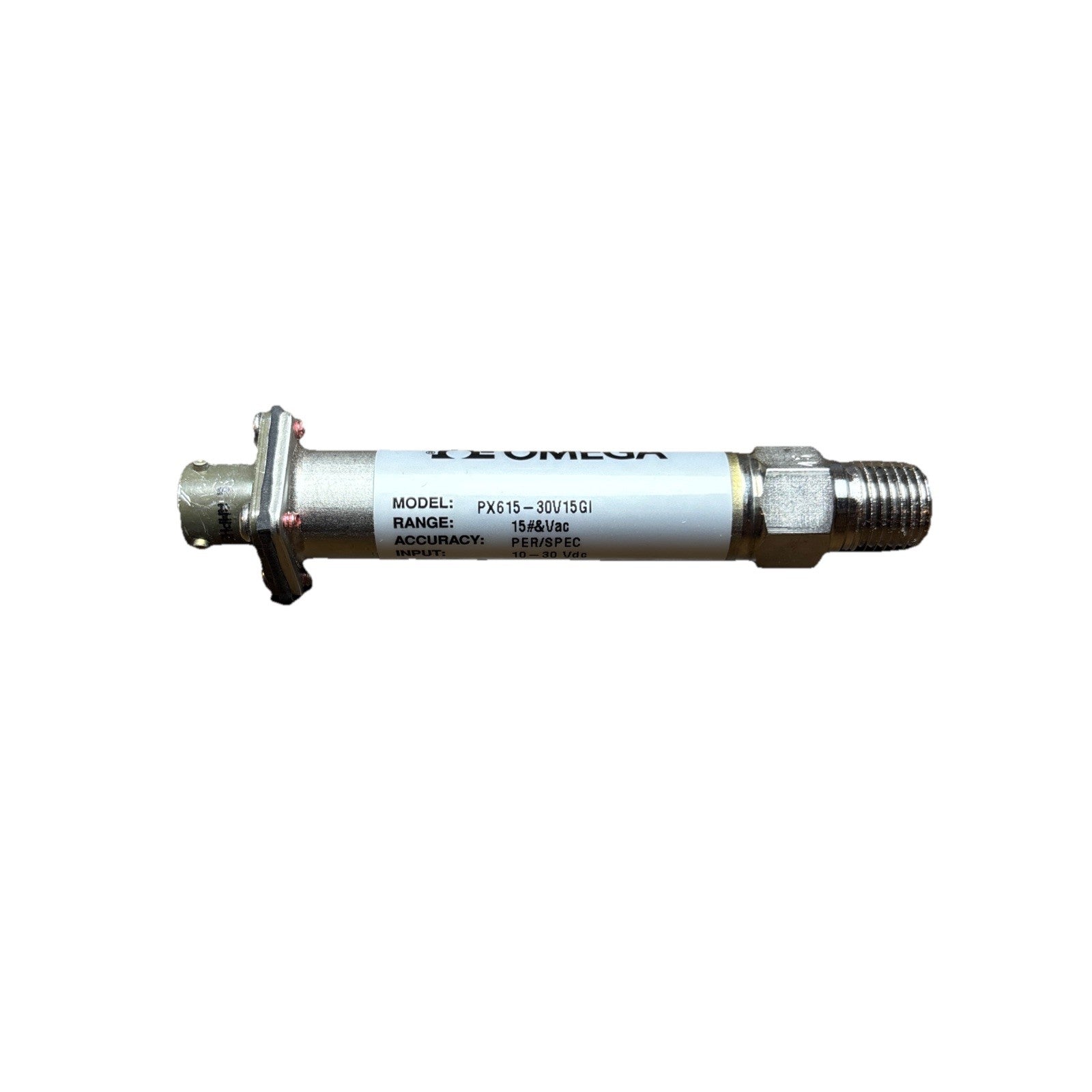 Omega PX615-30V15GI Pressure Transducer 1/4 NPT 4-20mA MIL 26482-I 8-4P
