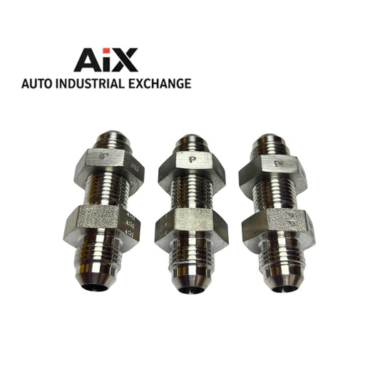 Lot of 3 Parker 6 WTX-WLN-SS Triple-Lok® 37° Flare Bulkhead Union Straight 3/8”