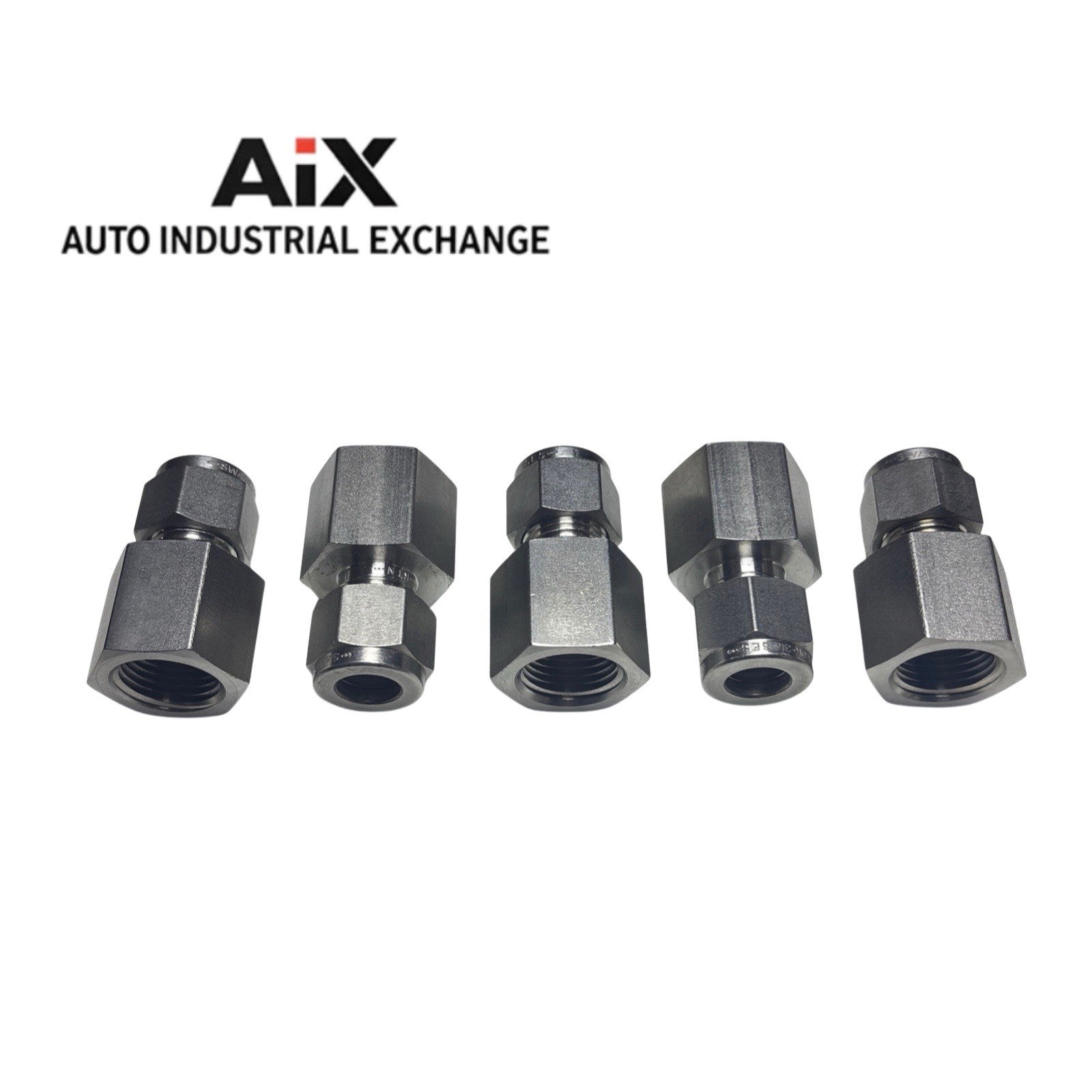 Lot of 5 Swagelok SS-600-7-6 3/8” Tube x 3/8” Female NPT Fittings Stainless