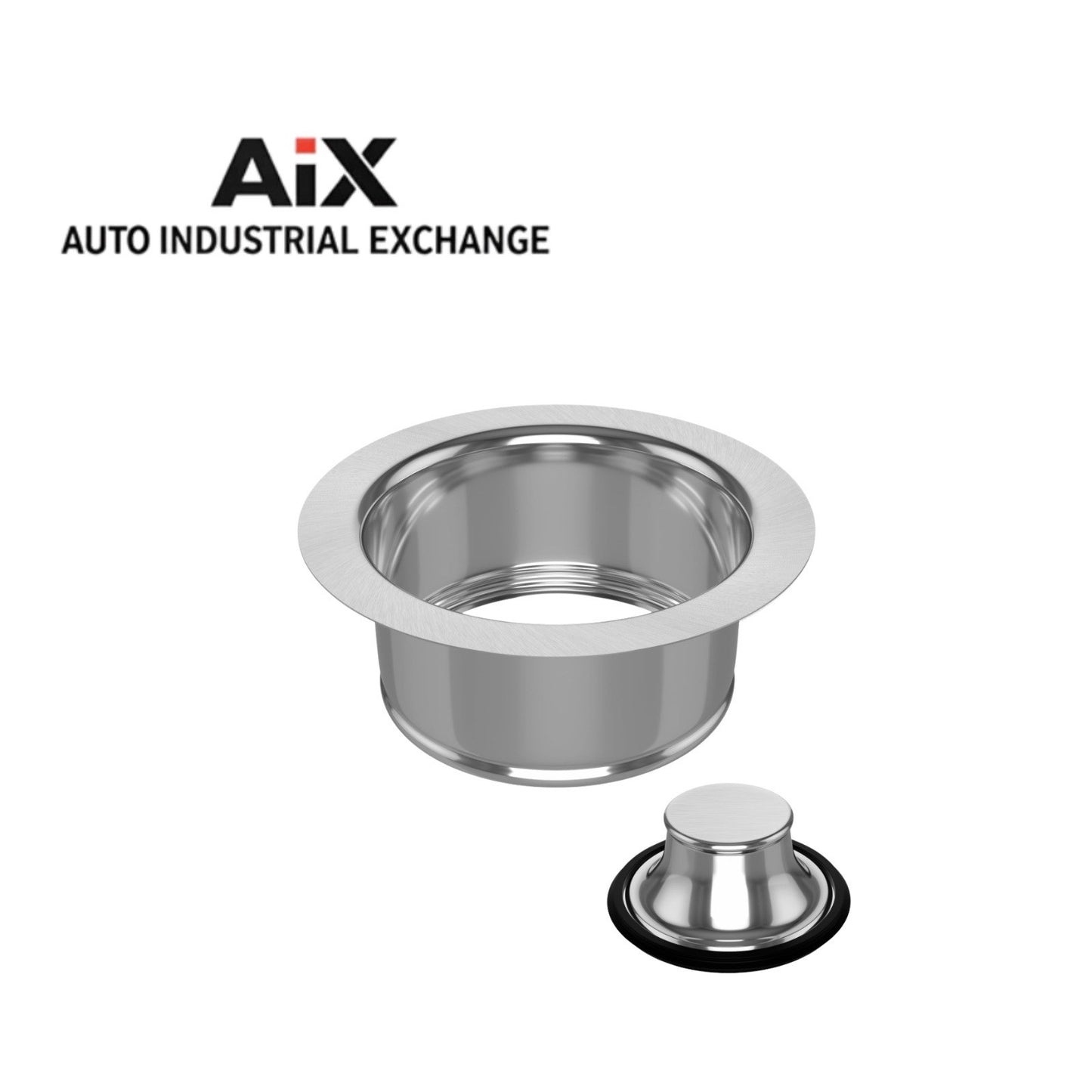 EXAKEY Stainless Steel Garbage Disposal Flange & Stopper 3-1/2" Sink Drain