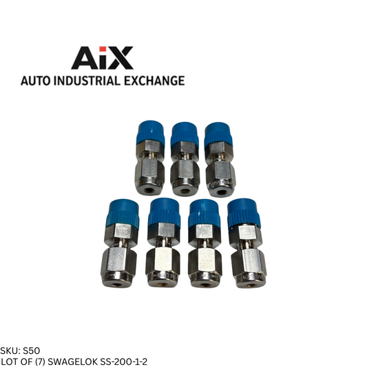 Lot of 7 Swagelok SS-200-1-2 Stainless Steel Male Connector Tube Fitting 1/8 in.
